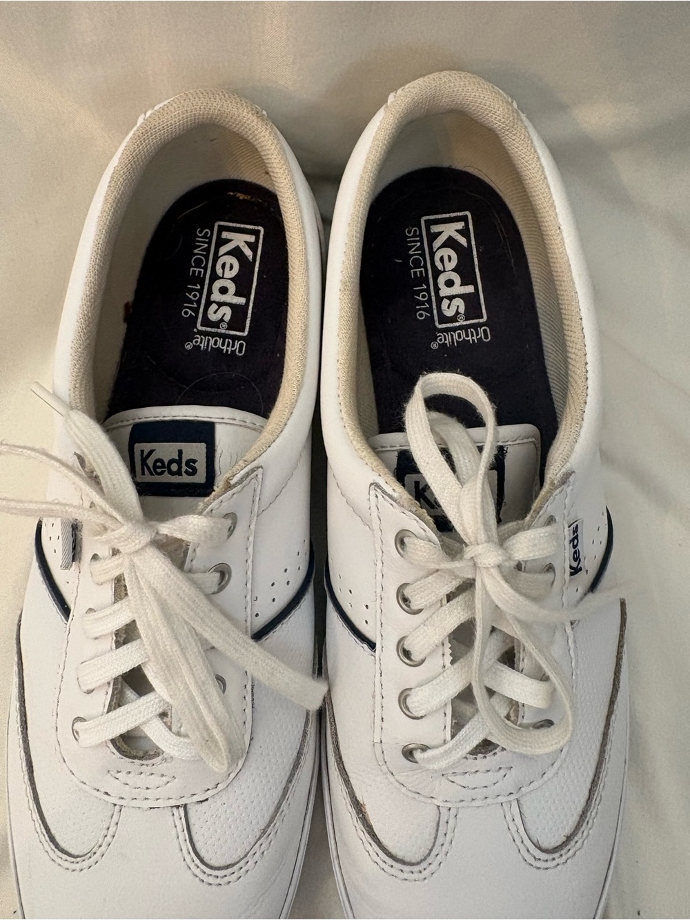 White Keds Lace-Up Sneakers
